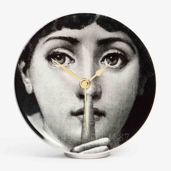 fornasetti table clock silenzio