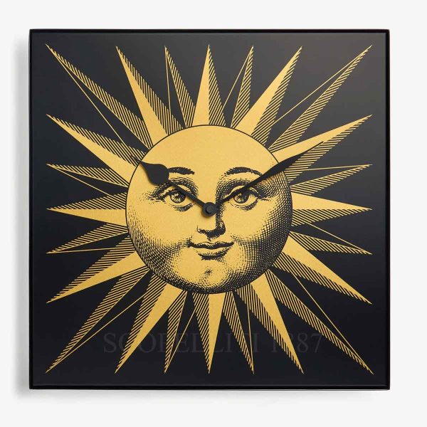 fornasetti wall clock grande sole gold