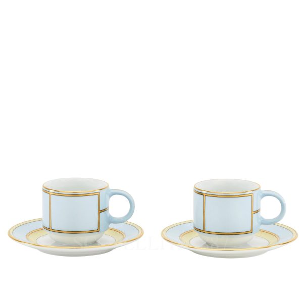 ginori 1735 coffee set for 2 people diva light blue