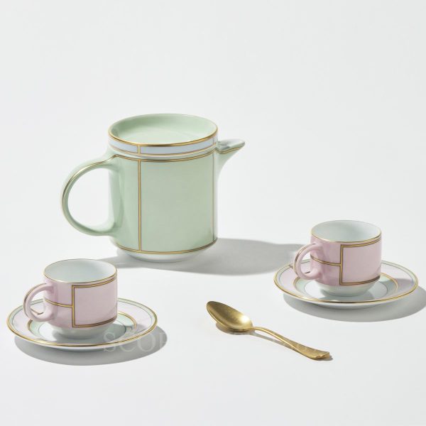 ginori 1735 coffee set for 2 people diva pink