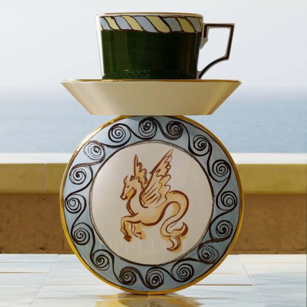 ginori tea cup il viaggio di nettuno green