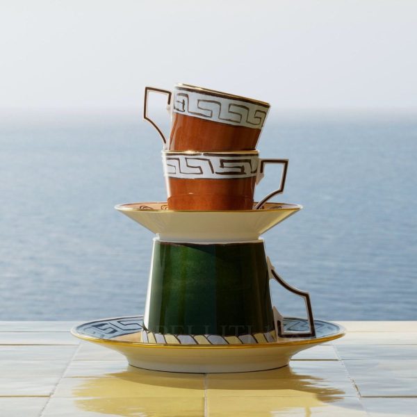 ginori coffee cup il viaggio di nettuno brown