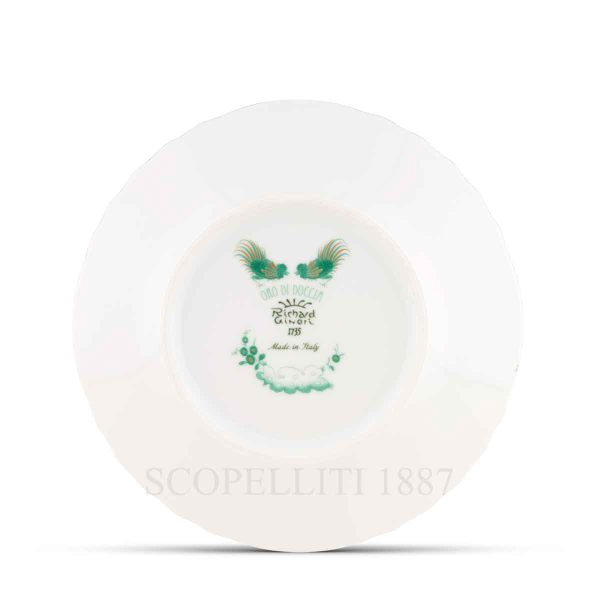 ginori 1735 oro di doccia giada bread plate back