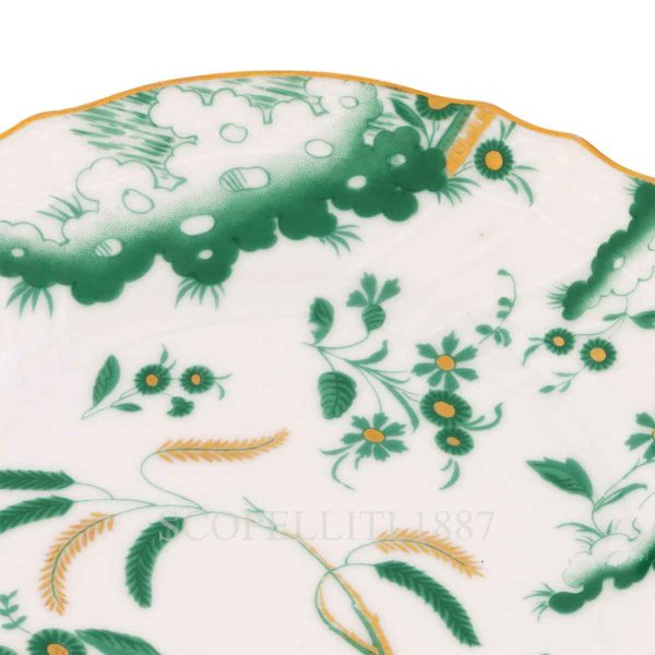ginori 1735 oro di doccia giada bread plate details