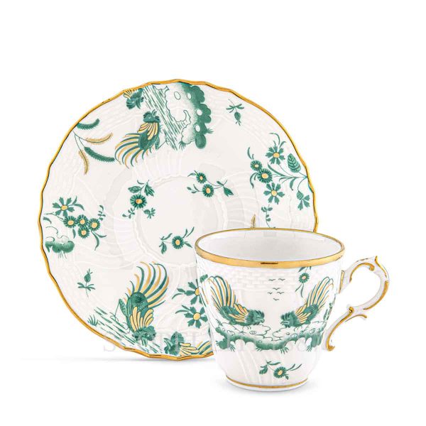 ginori 1735 oro di doccia giada coffee cup with saucer