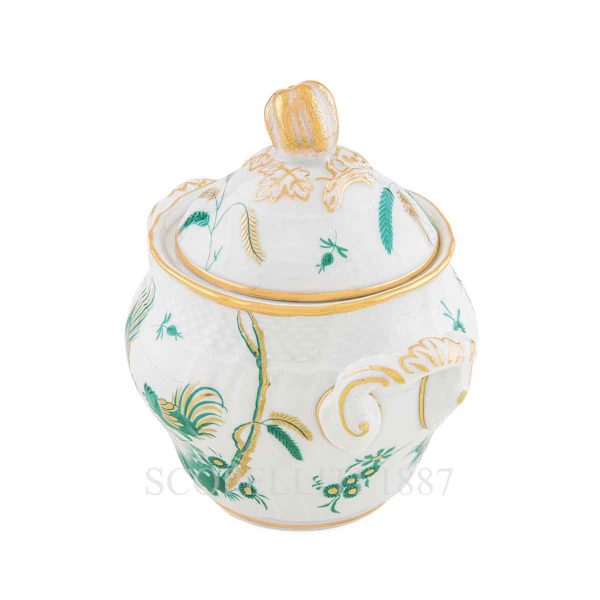 ginori 1735 oro di doccia giada coffee sugar bowl view