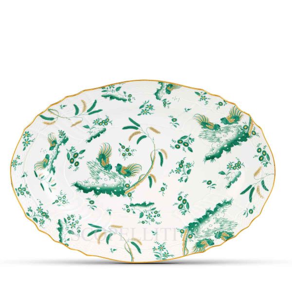 ginori 1735 oro di doccia giada large oval platter
