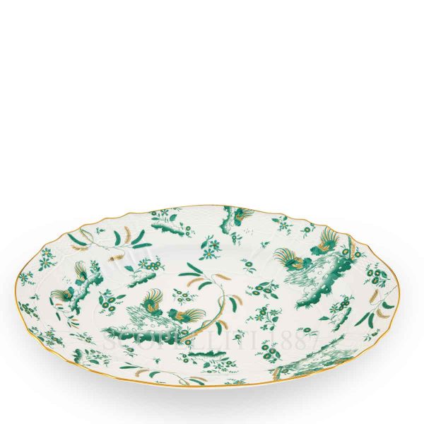 ginori 1735 oro di doccia giada large oval platter view
