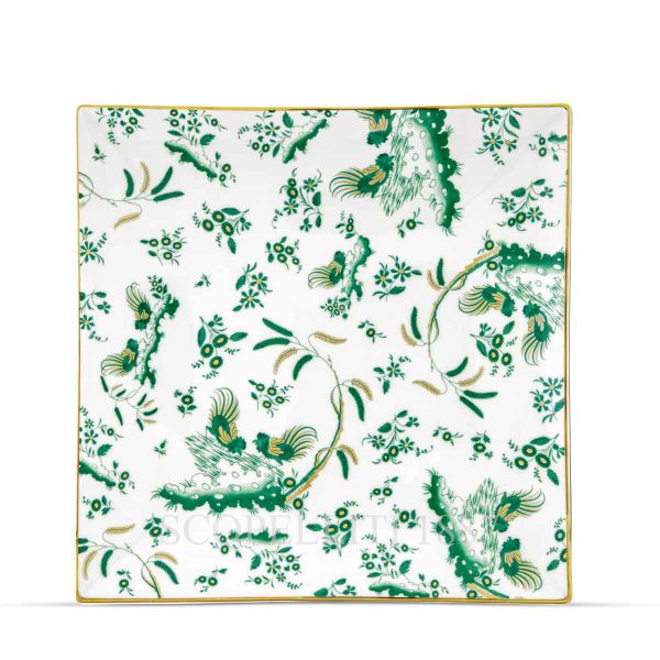 ginori 1735 oro di doccia giada large square plate
