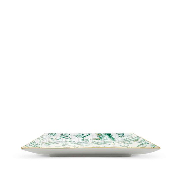 ginori 1735 oro di doccia giada large square plate front