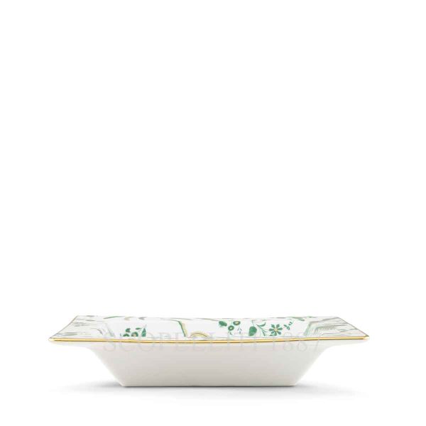 ginori 1735 oro di doccia giada rectangular change tray front