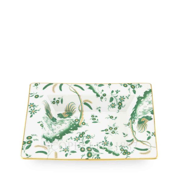 ginori 1735 oro di doccia giada rectangular change tray view