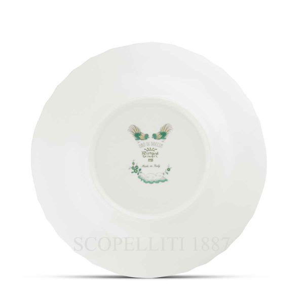 ginori 1735 oro di doccia giada soup plate back side