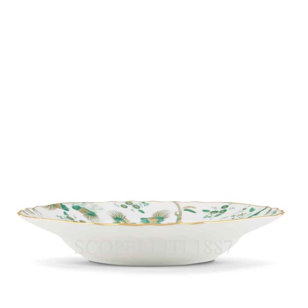 ginori 1735 oro di doccia giada soup plate front