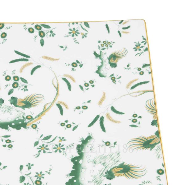ginori 1735 oro di doccia giada square plate details