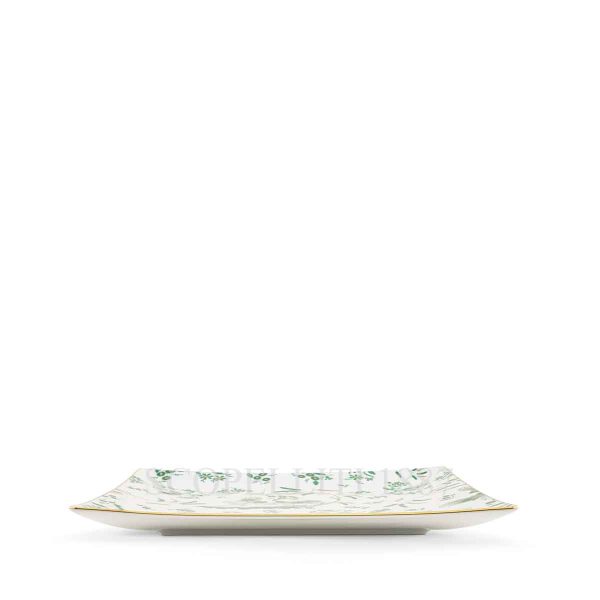 ginori 1735 oro di doccia giada square plate front