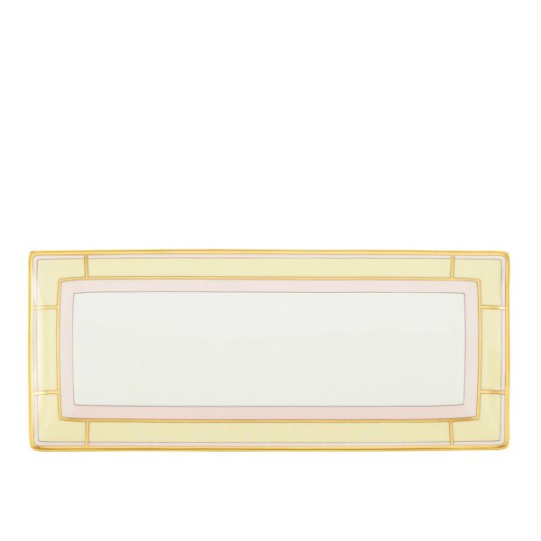 ginori 1735 rectangular tray diva yellow