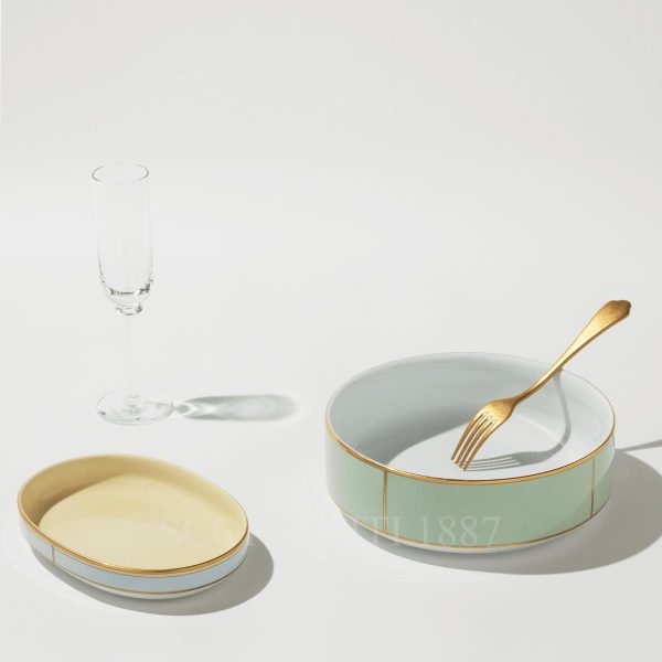 ginori 1735 salad bowl diva green