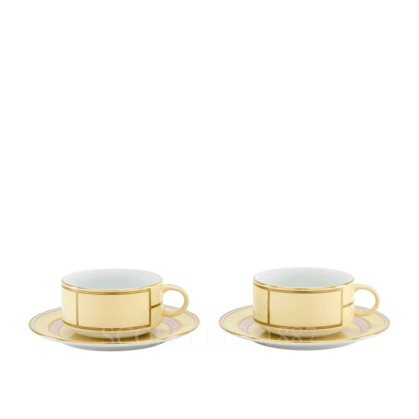 ginori 1735 tea set for 2 diva yellow
