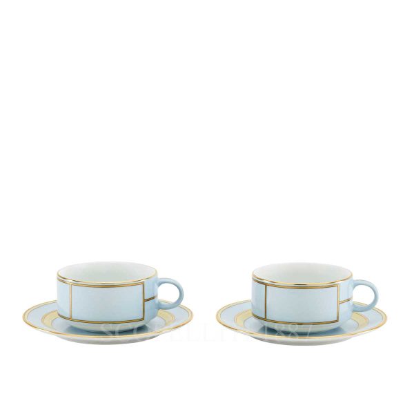 ginori 1735 tea set for two people diva light blue