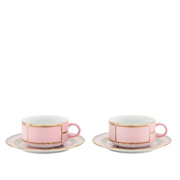 ginori 1735 tea set for two people diva pink