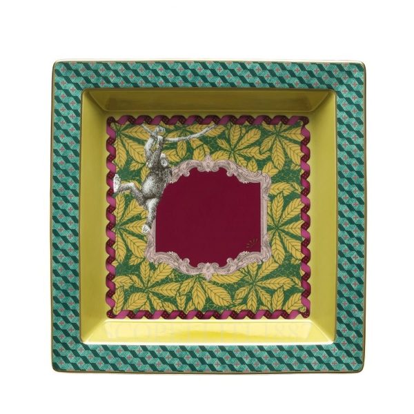 ginori 1735 totem square tray monkey