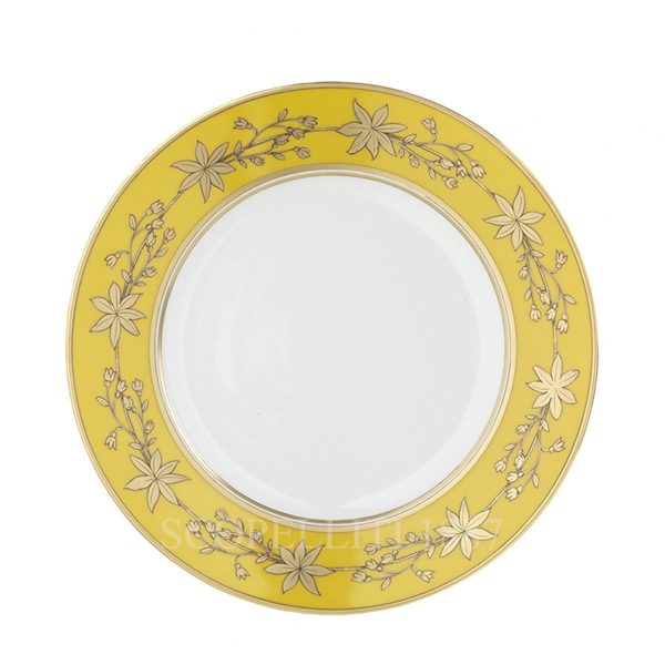 ginori 1735 voliere mustard flat plate