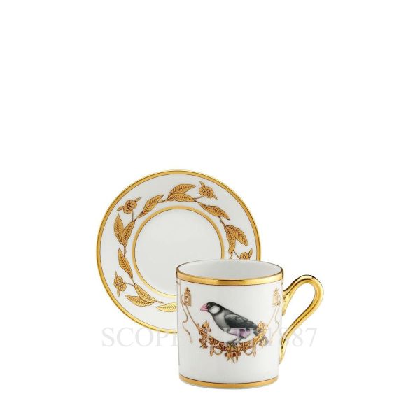 ginori coffee cup with saucer voliere padda
