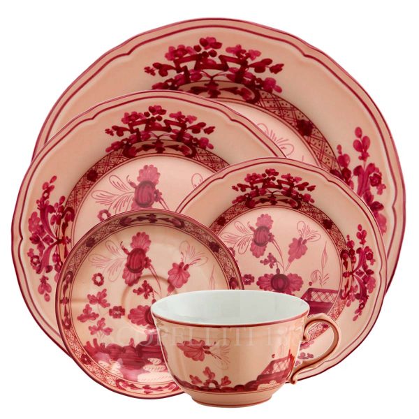 ginori oriente italiano dinner set vermiglio
