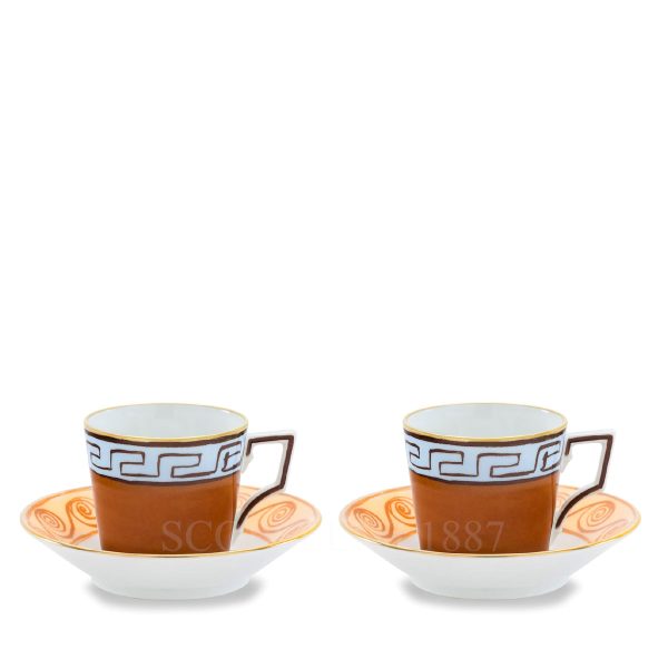 ginori il viaggio di nettuno coffee cups terracotta