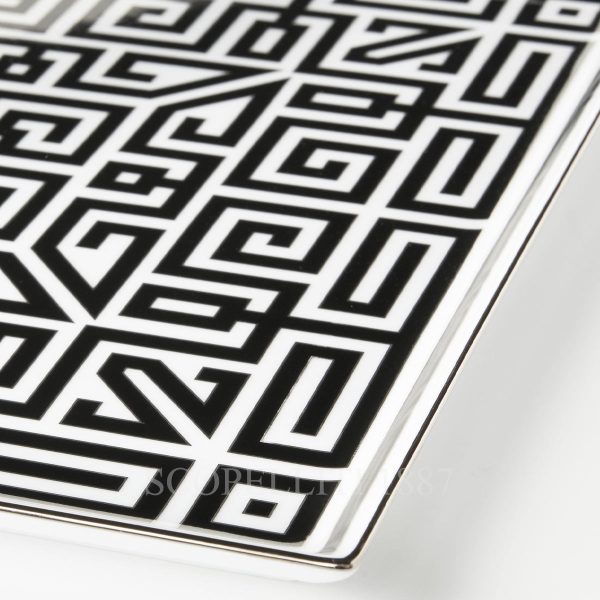 ginori labirinto black square plate 30 cm