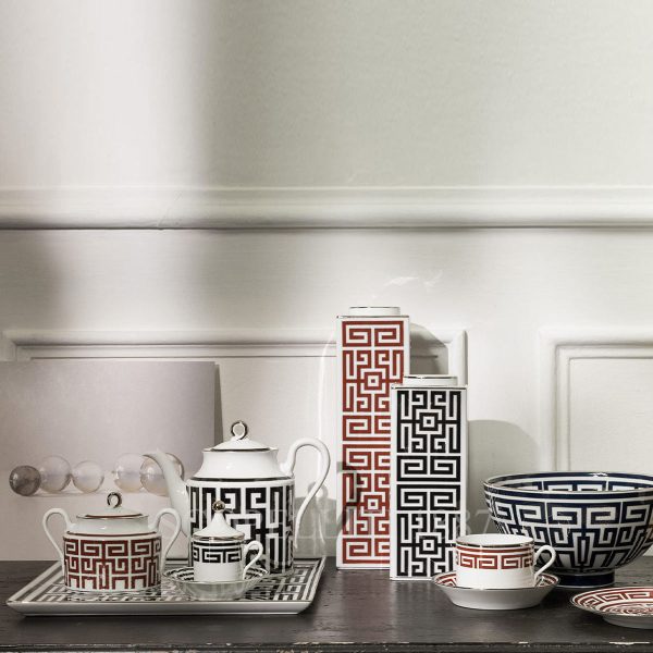 ginori labirinto black square plate 30 cm