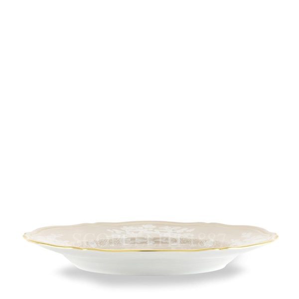 ginori 1735 oriente italiano meringue dinner plate front