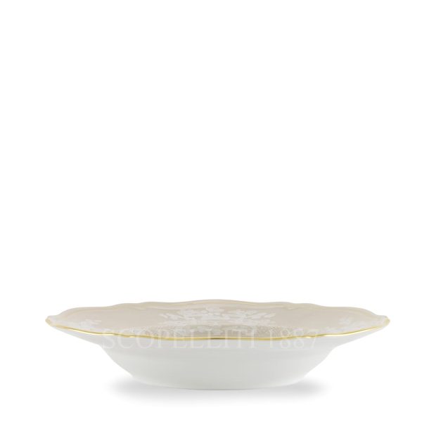 ginori 1735 oriente italiano meringa soup plate front