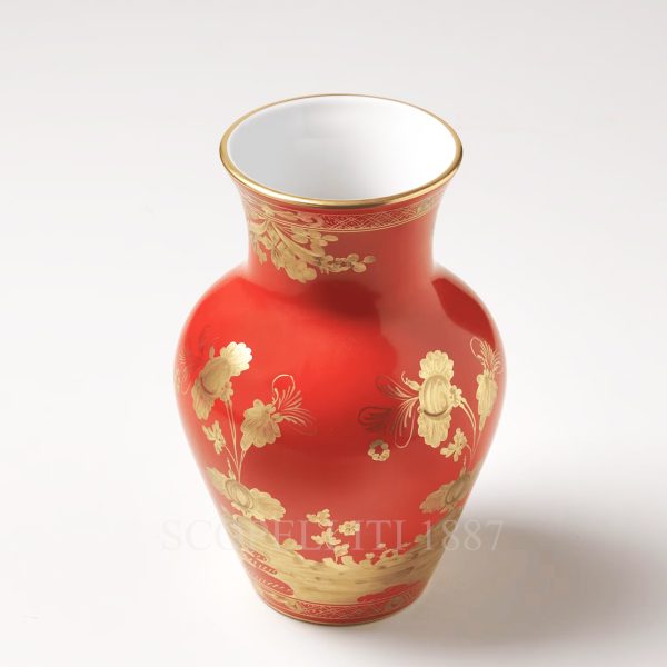 ginori oriente italiano ming vase rubrum red