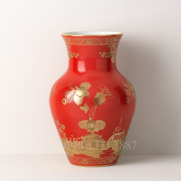 ginori oriente italiano ming vase rubrum red