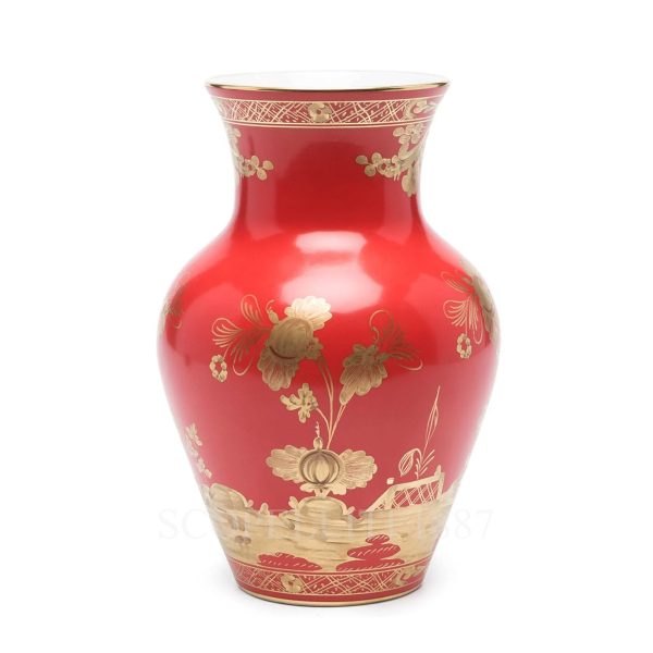 ginori oriente italiano ming vase rubrum red