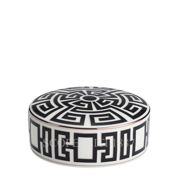 ginori round box labirinto black