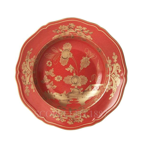 ginori rubrum soup plate oriente italiano