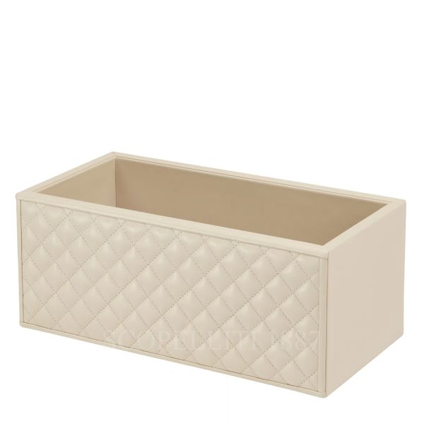 Riviere Leather Container Box Ivory