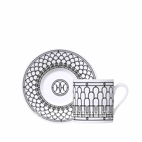 hermes h deco coffee cup and saucer