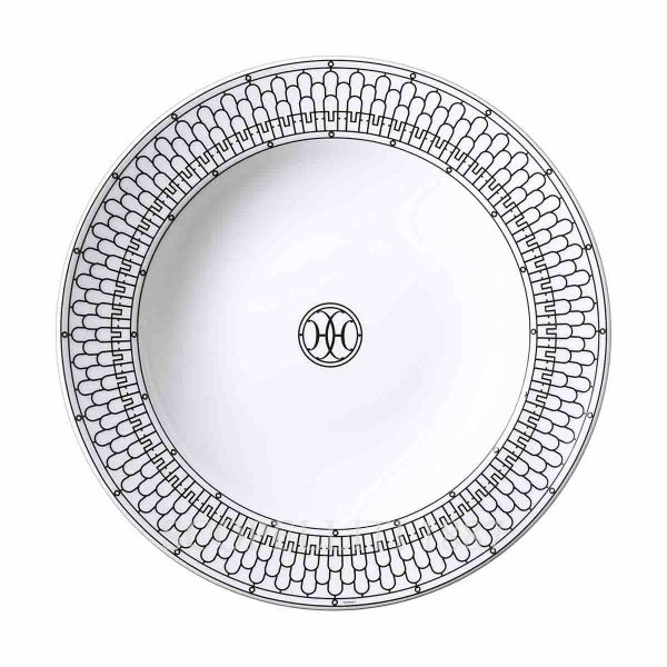 hermes h deco round deep platter