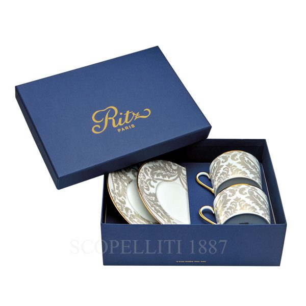 haviland damassé ritz paris tea cup gift box