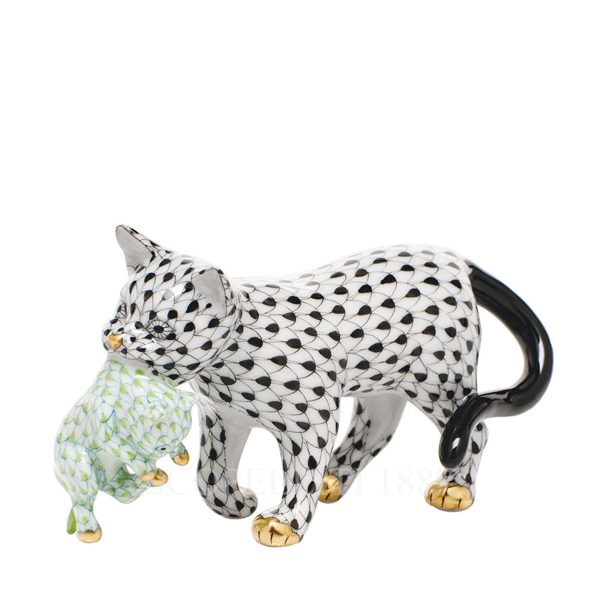 herend cat and kitten figurine