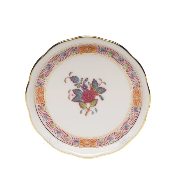 herend handpainted porcelain coaster multicolor