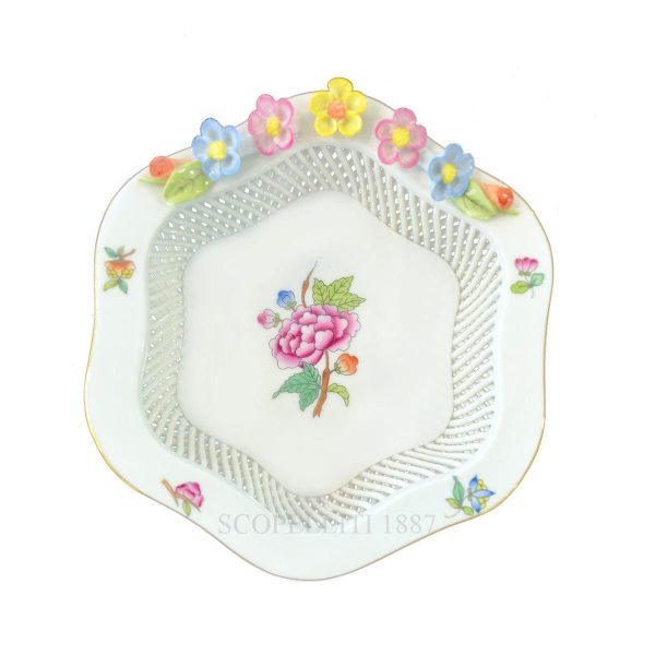 herend porcelain flowers butterflies basket weave
