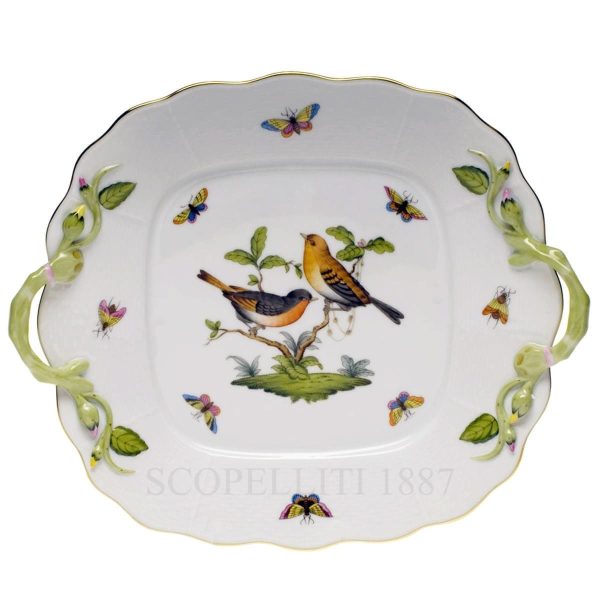 herend porcelain rothschild square cake plate