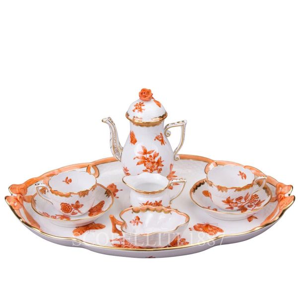 herend porcelain tete a tete orange