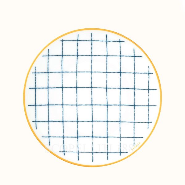 hermes A walk in the garden bread and butter plate blue