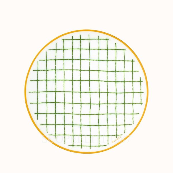 hermes a walk in the garden bread and butter plate green 14 cm